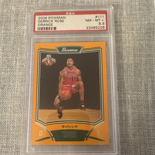 2008 Bowman Orange #111 PSA 8.5 Rookie /299 Derrick Rose Chicago Bulls Card