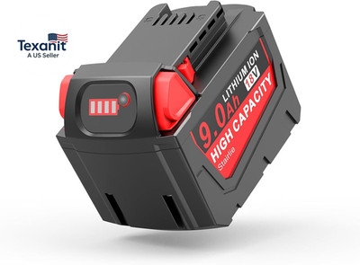9.0Ah 18V Battery Compatible for Milwaukee WK1890 Mk-18 Tools, Compatible with 4