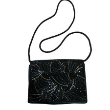 Vintage Style Elegant Sparkly Beaded Purse With Rope Strap