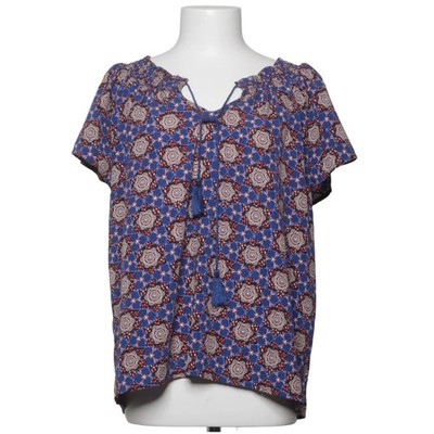 LH, Top, Größe: 42, Blau/Mehrfarbig, Polyester, Print, Damen #lEL