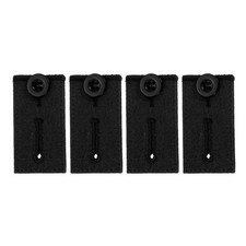 4Pcs Button Extenders for Pants, Waist Extenders Black, 2.6x1.4inch