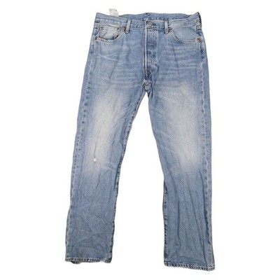 Levis Jeans Mens 36 Blue Denim 501 Original Straight Button Fly Premium 36x30