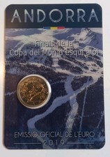 Andorre 2 Euro commémorative 2019 Finale Coupe du Monde ski alpin