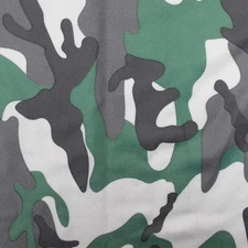 Green-Multi Famous Maker Camouflage Printed Stretch Tricot Swimwear Fabric