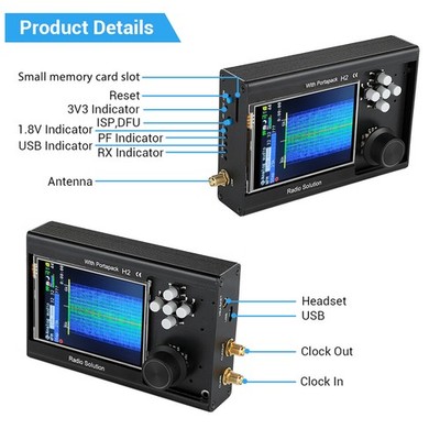 SDR-Radioempfänger 3 5-mm-Audiobuchse SDR-Radio-Transceiver 1 MHz Bis 6 GHz Für