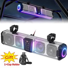 KEMIMOTO Midnight S60 26" RGB UTV Sound Bar for Golf Cart Marine 1"-2" Roll Bar