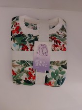 NWT Christmas holly berry Thermal Pajama Set - Stars Above winter White Sz Sm.