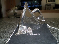 Steuben Glass Butterfly or Angel Fish - Signed -  Very Good Condition