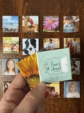 50 Custom Photo Magnets 2x2 Gift Business Logo QR Code Wedding Pet