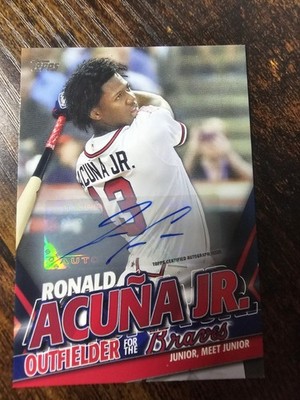 2020 Topps Update Acuna Highlights Ronald Acuna Jr Autograph TRA-16, 10/10