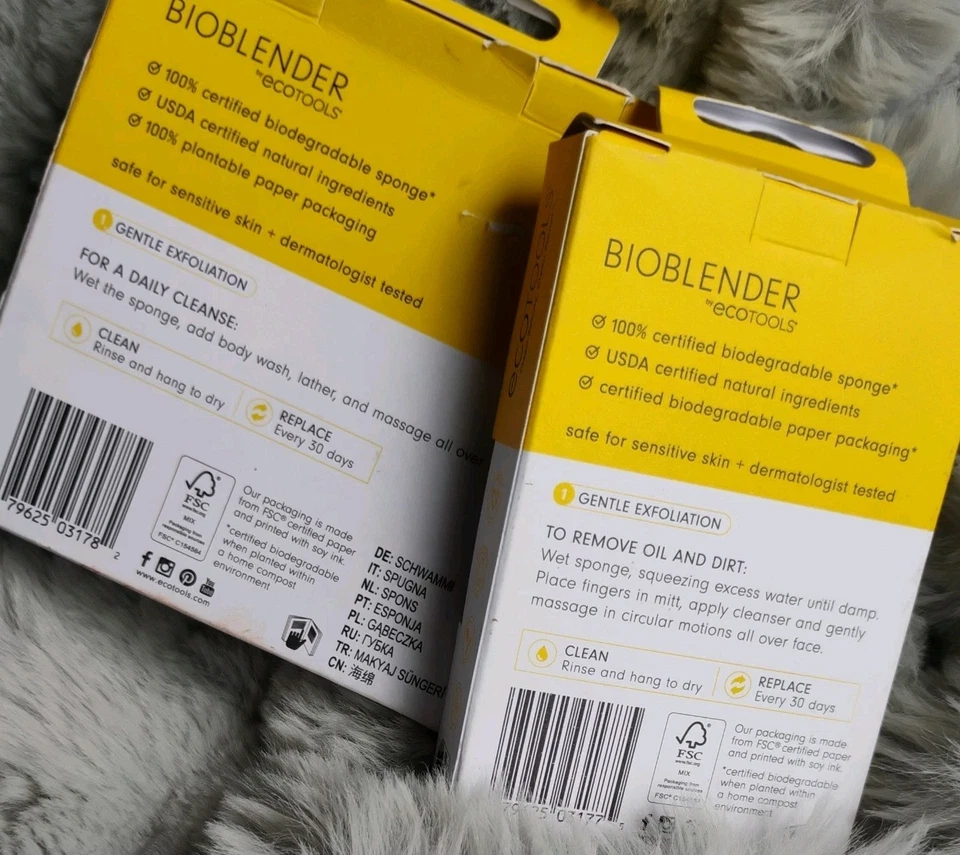 EcoTools Bioblender Esponja Limpiadora (L) Cuerpo, (S) para Rostro ¡LOTE de 2! ¡ENVÍO GRATUITO! Foto 2 de 2