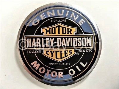 1 Stück 3D Harley Davidson ÖL Emblem Logo Alu Motorrad Motor Cycles Motor Oil