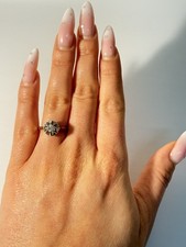 Bague En Or Blanc 18 Carats (750/1000) - Poids 1.08 Grammes - Taille 56/57 - Occasion