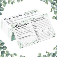 180 Pack Church Visitor Cards 3 x 5 Inch Welcome Prayer Green 