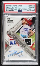 2022 Diamond Kings DK Material Signatures Red 5/7 Hans Crouse PSA 8 Auto 1bo7