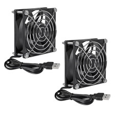 USB 5V 80MM Cooling Fan Set with Metal Grill for Computer and Laptop