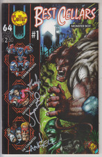 BEST CELLARS # 1  VF+ 8.5  MONSTER BOY / GOON SIGNED X 3  ANGELL  CENTS  1995