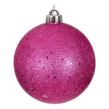 Vickerman 12" Hot Pink Sequin Ball Drilled Cap