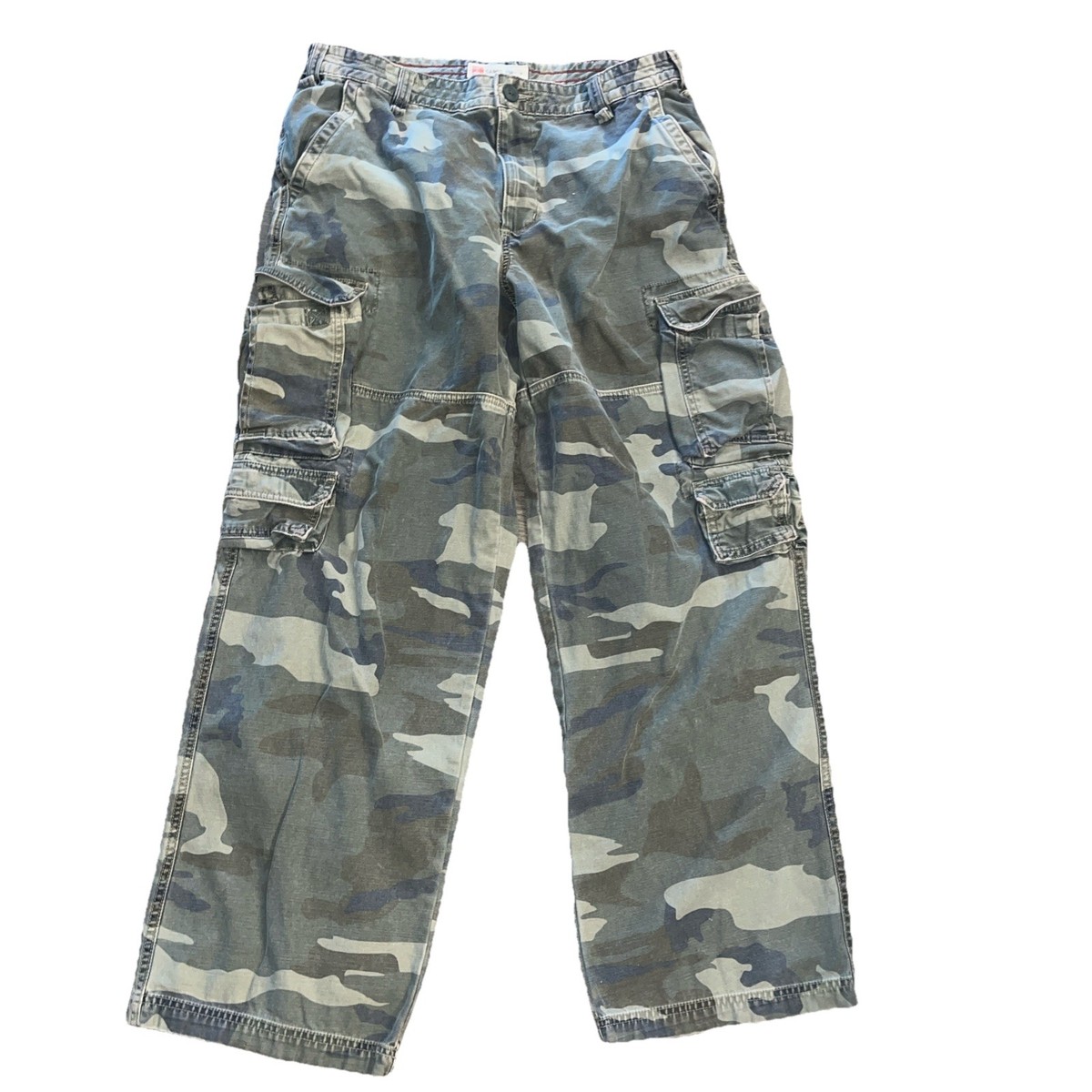 Y2K Mossimo Camo Cargo Supply Pants Men's Size 36x32 Baggy Skater