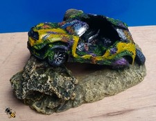 Aquarium Ornament Car Mini Crash Wreck Fish Bowl Tank Rock Sunk Decoration