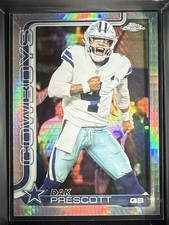 Dak Prescott 2025 NFL Topps Chrome Football Cowboys Hyper Prism Refractor SP #79