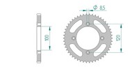 Kettenrad Stahl 63-ZäHne 428-Teilung FüR Beta RR 50 Motard Bj. 2004-2018