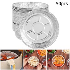 Round Aluminium Foil Trays Containers Air Fryer Liner Aluminum Foil Tin Box