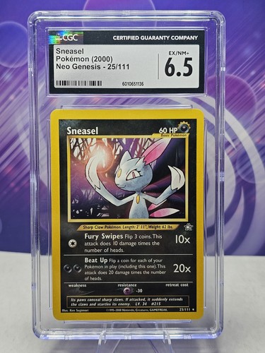 Sneasel (Unlimited) graded CGC 6.5 for sale on eBay