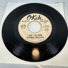 Sandra Phillips I Wish I Had Known 45 RPM 7” Okeh Promo Northern Soul