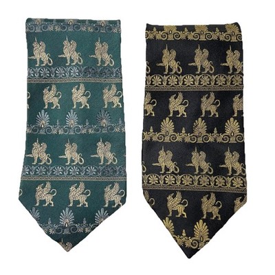 Set Of 2 100% Silk Philadelphia Museum Of Art Golden Gryphon Ties Artcore Mythic