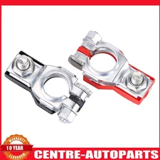 2x Car Battery Terminal Clamp Connectors Positive Negative Release Disconnect