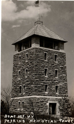 RPPC Bear Mountain NY Perkins Memorial Tower Real Photo Postcard