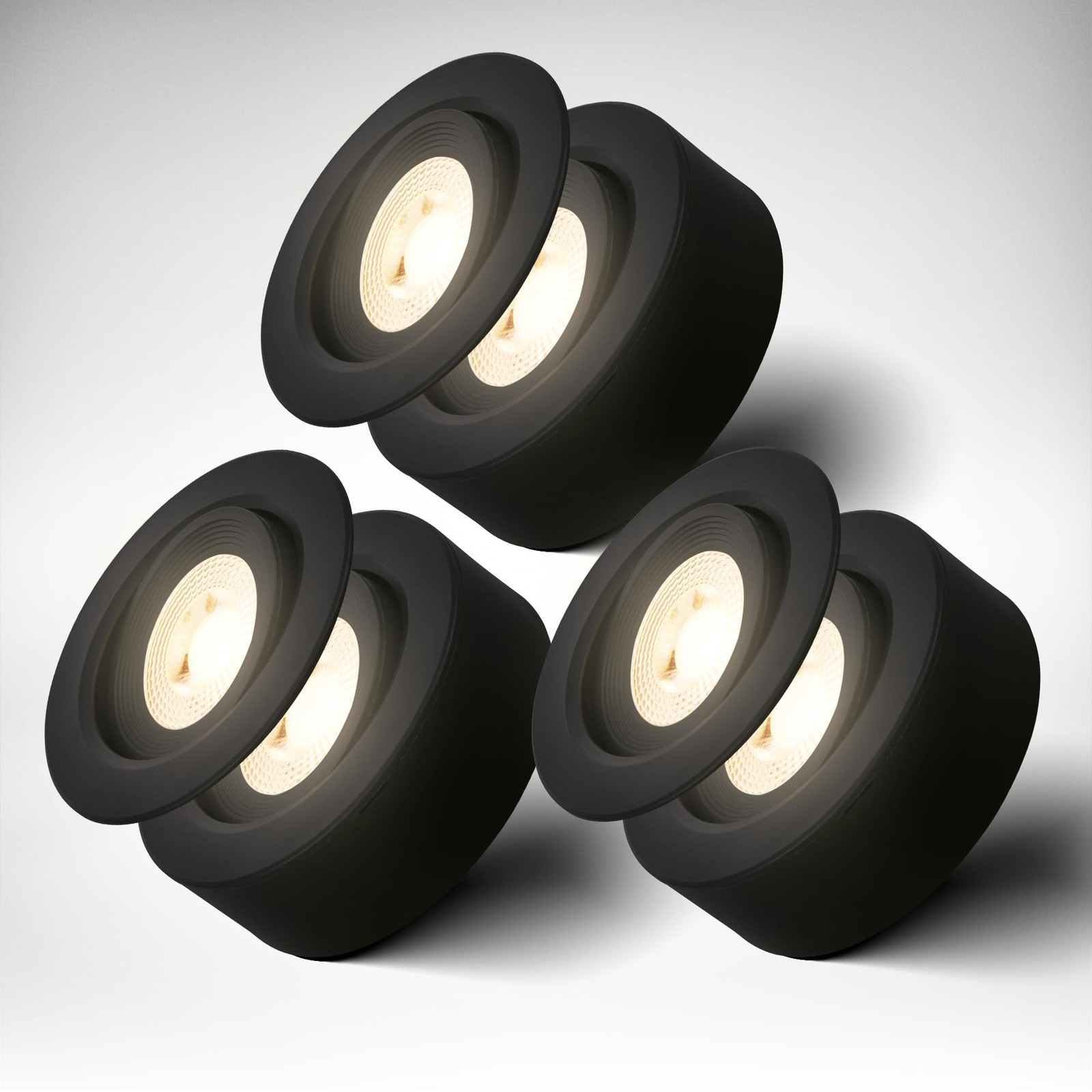 Spot LED encastrable salon et cuisine ambiance blanche chaude x3
