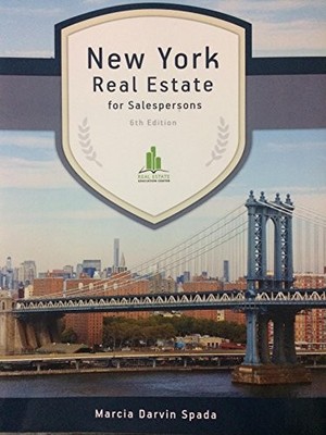 NEW YORK REAL ESTATE FOR SALESPERSONS - 6TH EDITION By Marcia Darvin Spada *VG+*