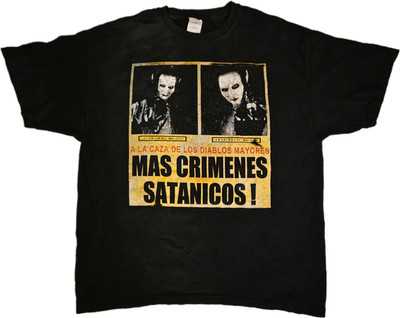 Mortiis Mas Crimenes Satanicos Double Sided Band Shirt XL Black Industrial Metal