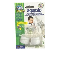 Baby Buddy AquaSip Covert Water Bottle To Baby Bottle Adapter White 2/pack