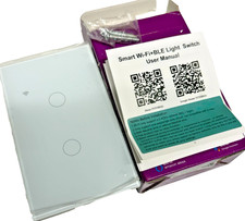 2 Gang Smart WiFi Touch Lichtschalter Glas Tuya