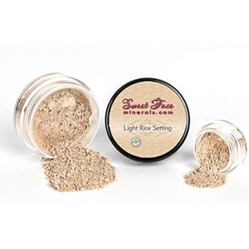 LIGHT RICE SETTING POWDER Mineral Makeup Matte Bare Face Concealer Loose Powder