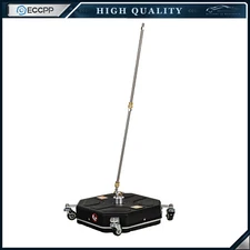 16" Pressure Washer Surface Cleaner 3600 PSI w/ 4 Wheels & 2 Extension Wands