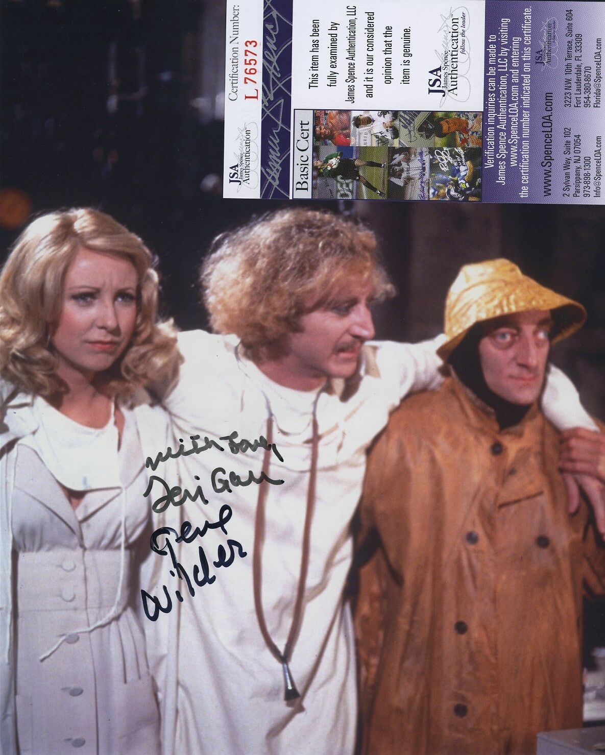 Gene Wilder Autographed Signed & Teri Garr JSA COA Young Frankenstein Photo 