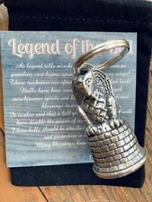 Gargoyle GUARDIAN Bell of Good Luck fortune pet keychain gift art lovers protect