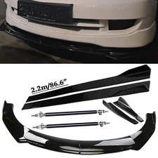 Front Rear Bumper Lip Spoiler Body Kit Splitter Side Skirt For Mitsubish H