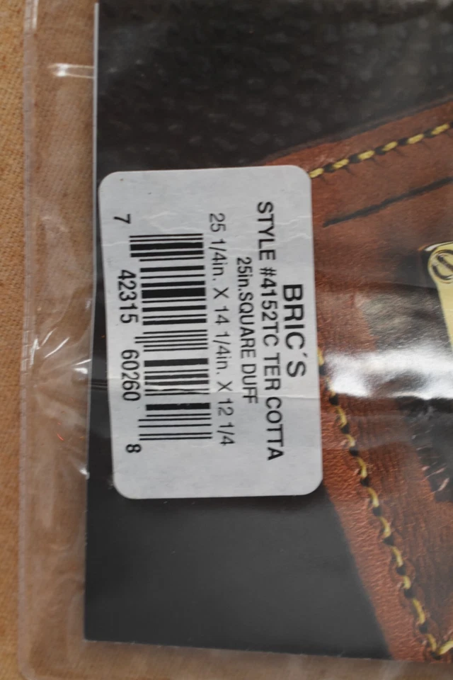 Bolso de Lona Cuadrado Bric's Terracotta 25" Cuero Cierre con Cremallera Gran Tamaño Italiano Foto 2 de 4