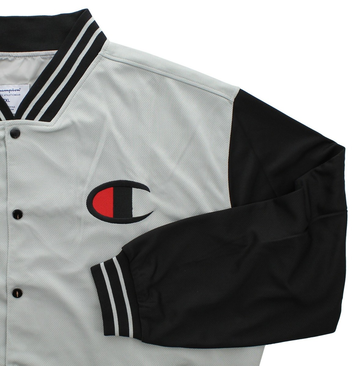 Champion Men's Varsity Track Jacket Big & Tall Snap Closure Champion Men's Varsity Track Jacket Big & Tall Snap Closure
