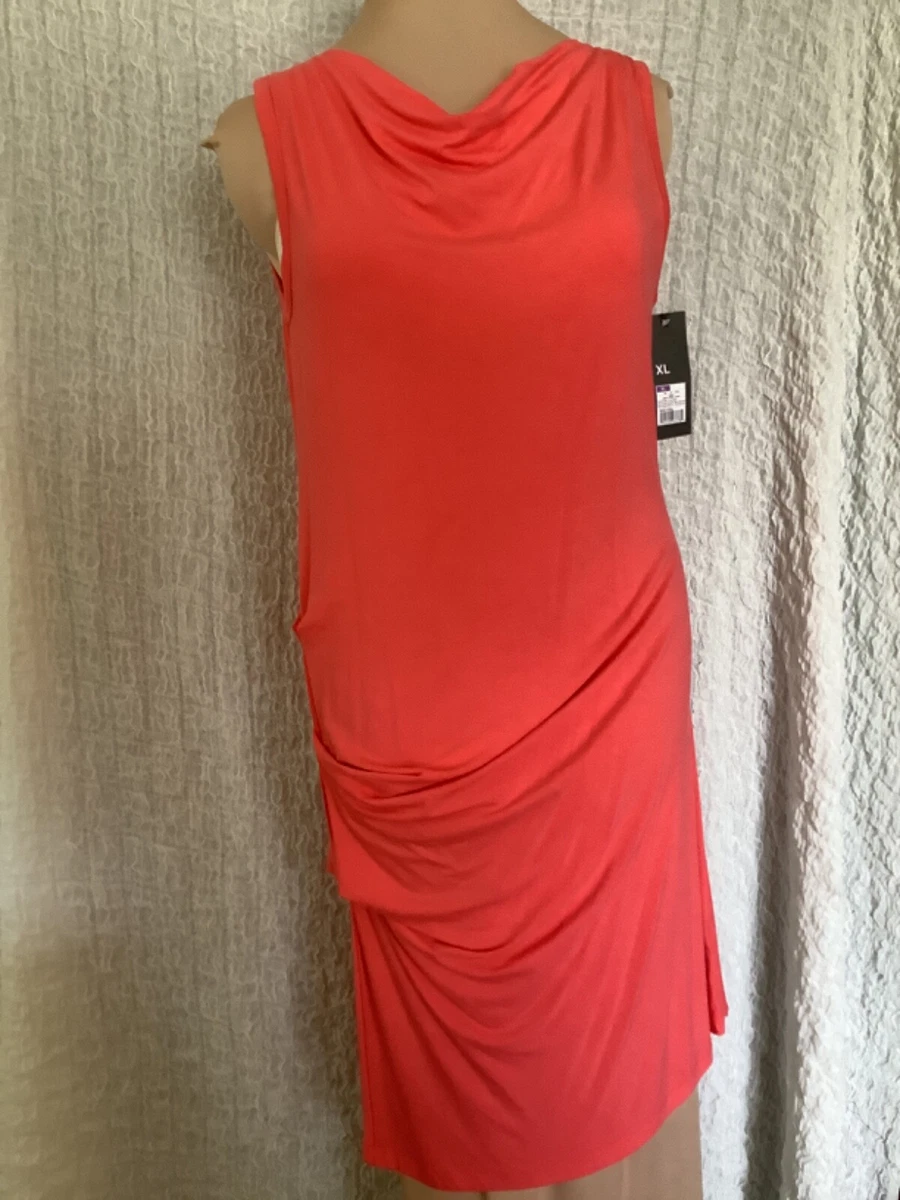 NWT Target Sz XL Coral Sleeveless Dress Rayon Spandex Soft Flowy