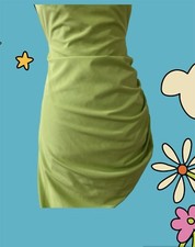 Dress Mini Short Size M Open Back Color Lime 
