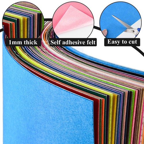 10PCS Green Self Adhesive Felt Fabric Sheets Sticky Felt Sheets for Craft Sup... - Picture 3 of 7