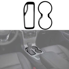2x Front Cup Holder Trim Overlay Gear Shift Cover for Jeep Grand Cherokee 16-21