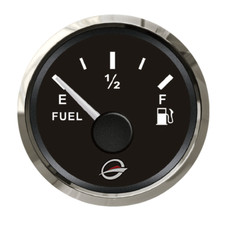 2 52mm Fuel Level Gauge 0-190ohm Black For Car Marine White Led Usa Stock