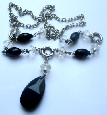 Sautoir / Collier Long Vintage à Pendentif - Métal Et Résine - Occasion - Bijou Bohème